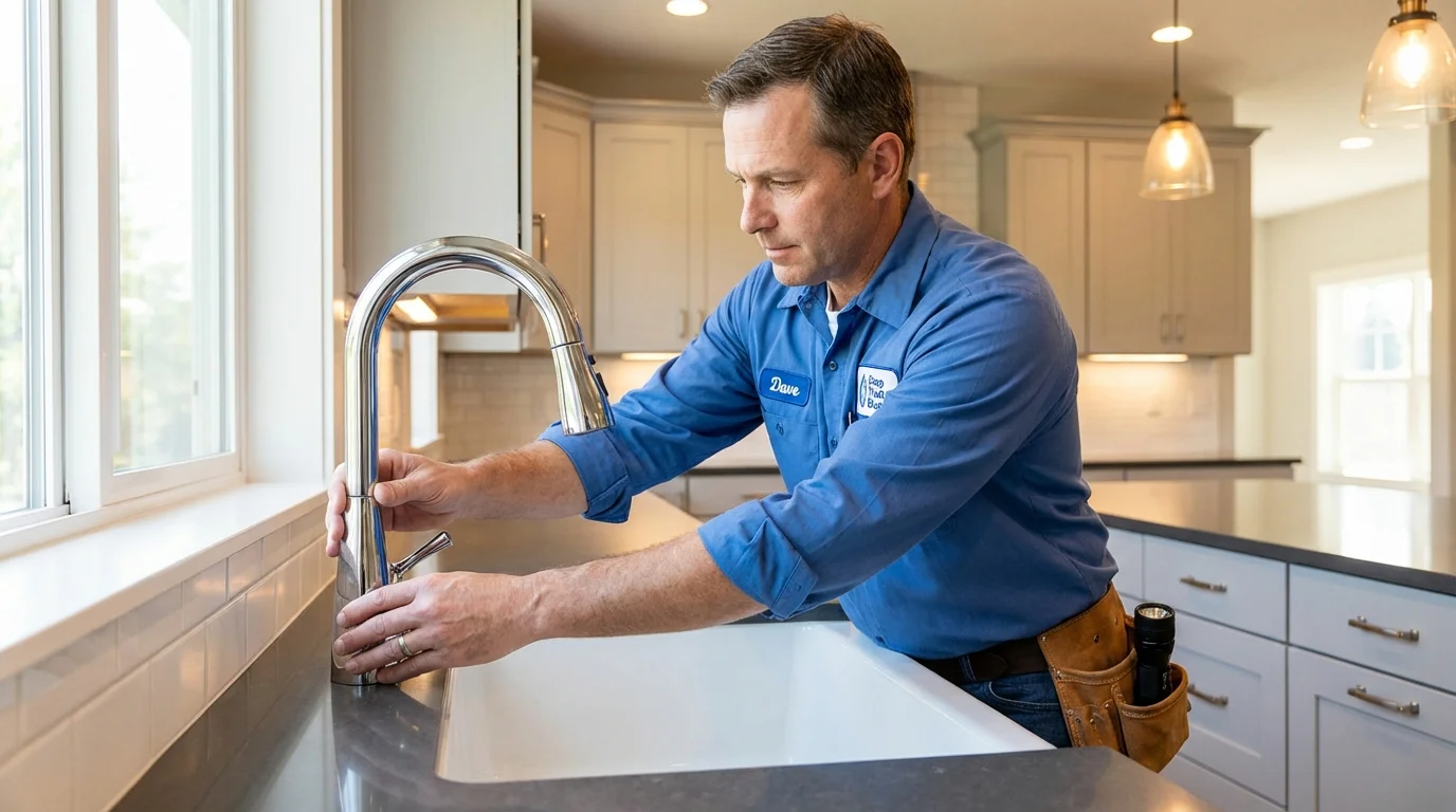Kitchen faucet installation by Johns Plumbing LLC in Bear